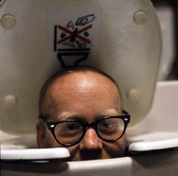 Adam Savage in a toilet