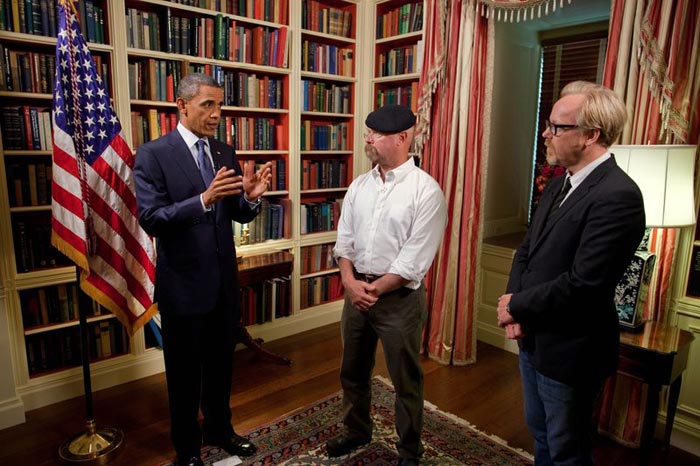 President Obama with the MythBusters